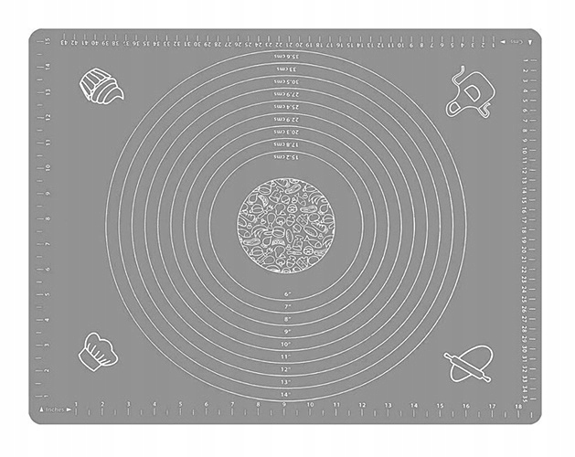 SILIKONOWA STOLNICA MATA KUCHENNA PODKŁADKA PODZIAŁKA MIARA 40x50