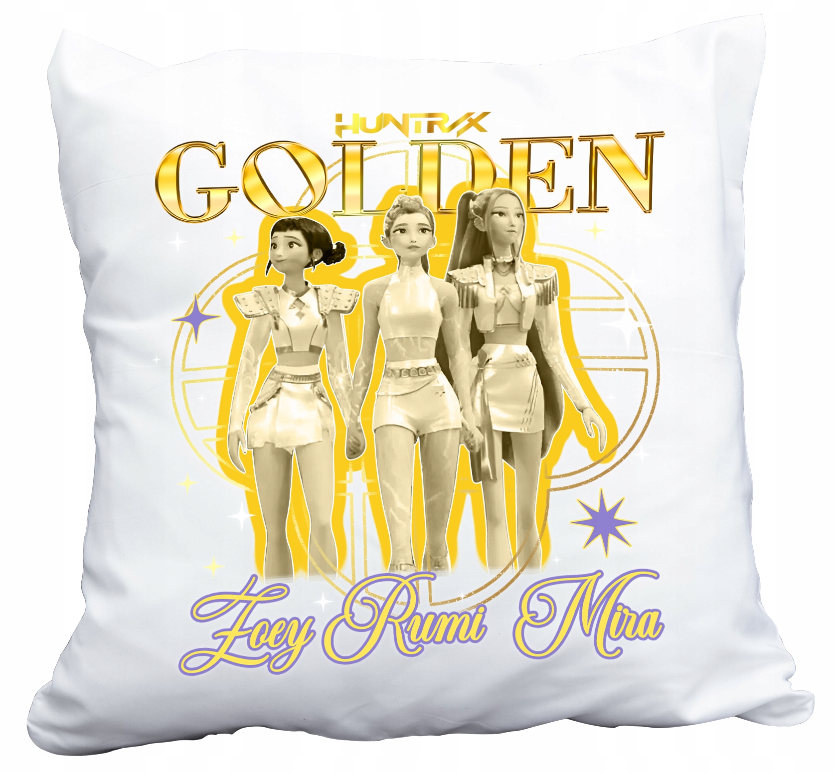 Polštář Huntrix Kpop Demon Hunters Zlatý Dárek Dárek Jméno