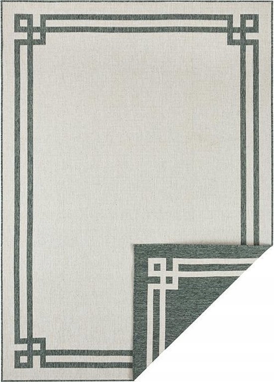 Zelený obojstranný koberec s plochým povrchom 200 x 290 cm