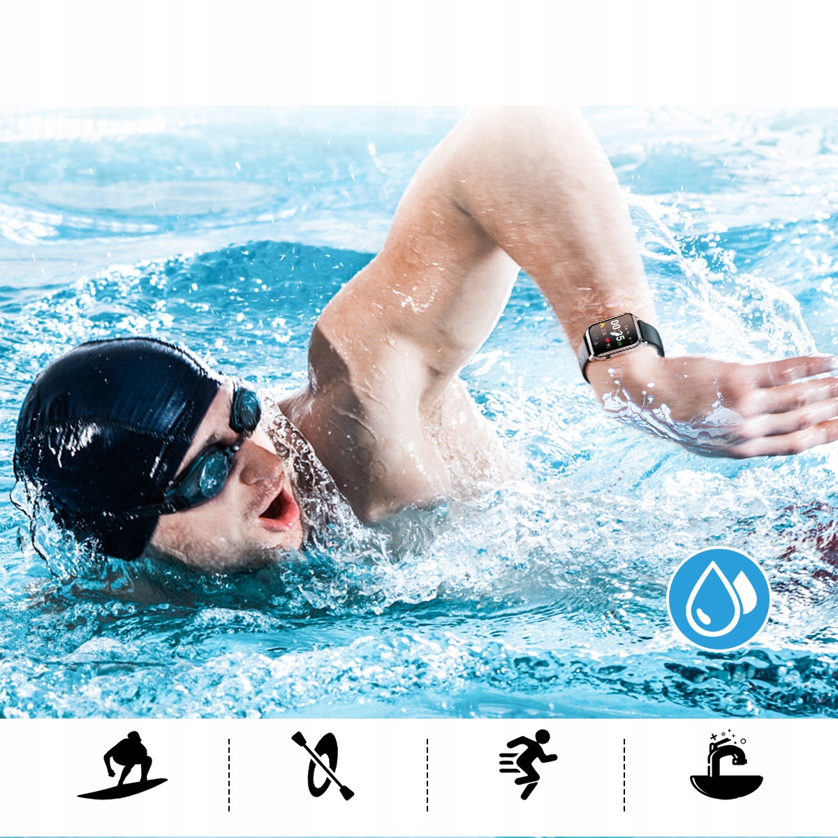 SMARTWATCH BlUETOOTH SPORTOWA ZEGAREK WODOODPORNY Model inny