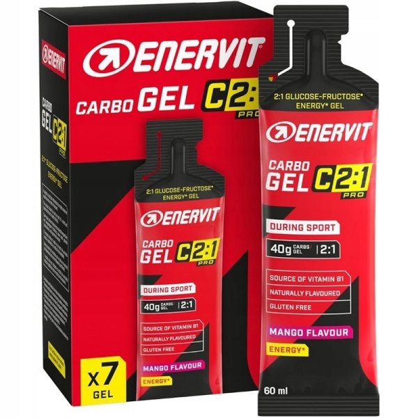 Enervit Energetický gel 40 g uhlí 7x60 ml Box Carbo Gel příchuť mango
