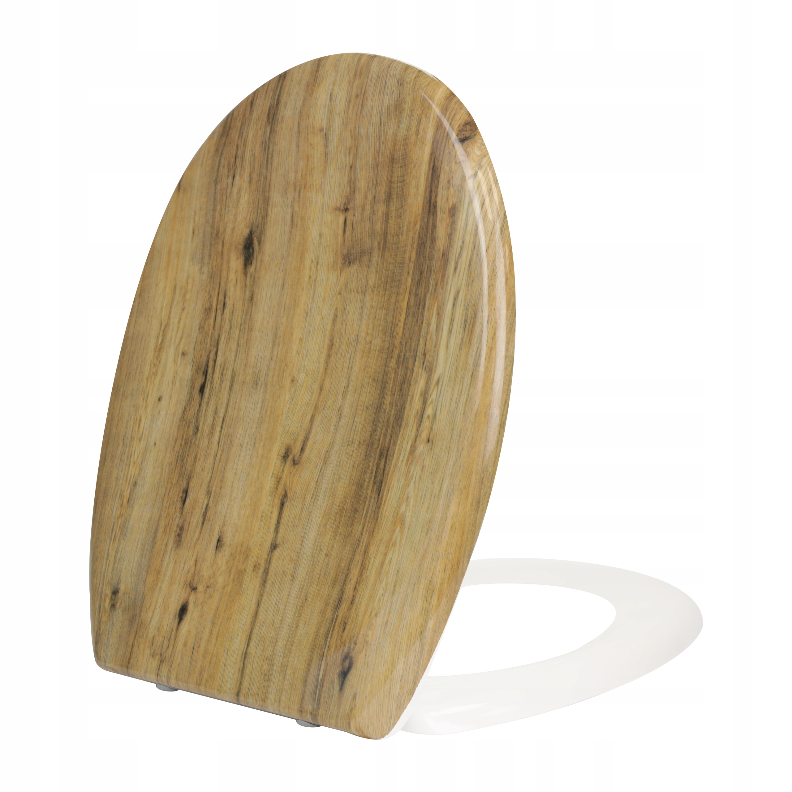 Wc sedátko s pomalým sklápěním, odnímatelný dub Craft, dřevo, tvrdý potisk