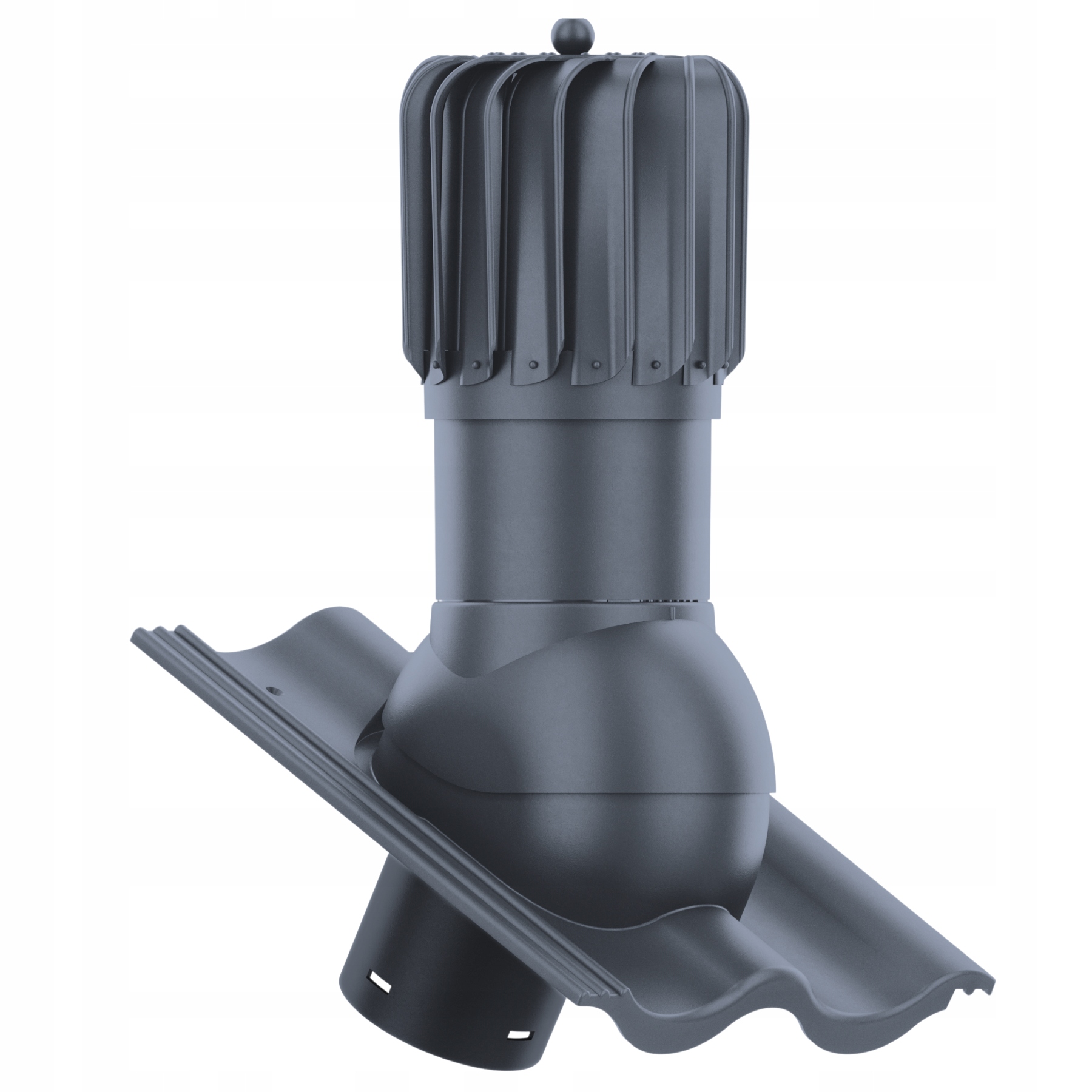 Palema Blue/ Antracit podlouhlý Otočný Větrací komín , průměr 150 mm