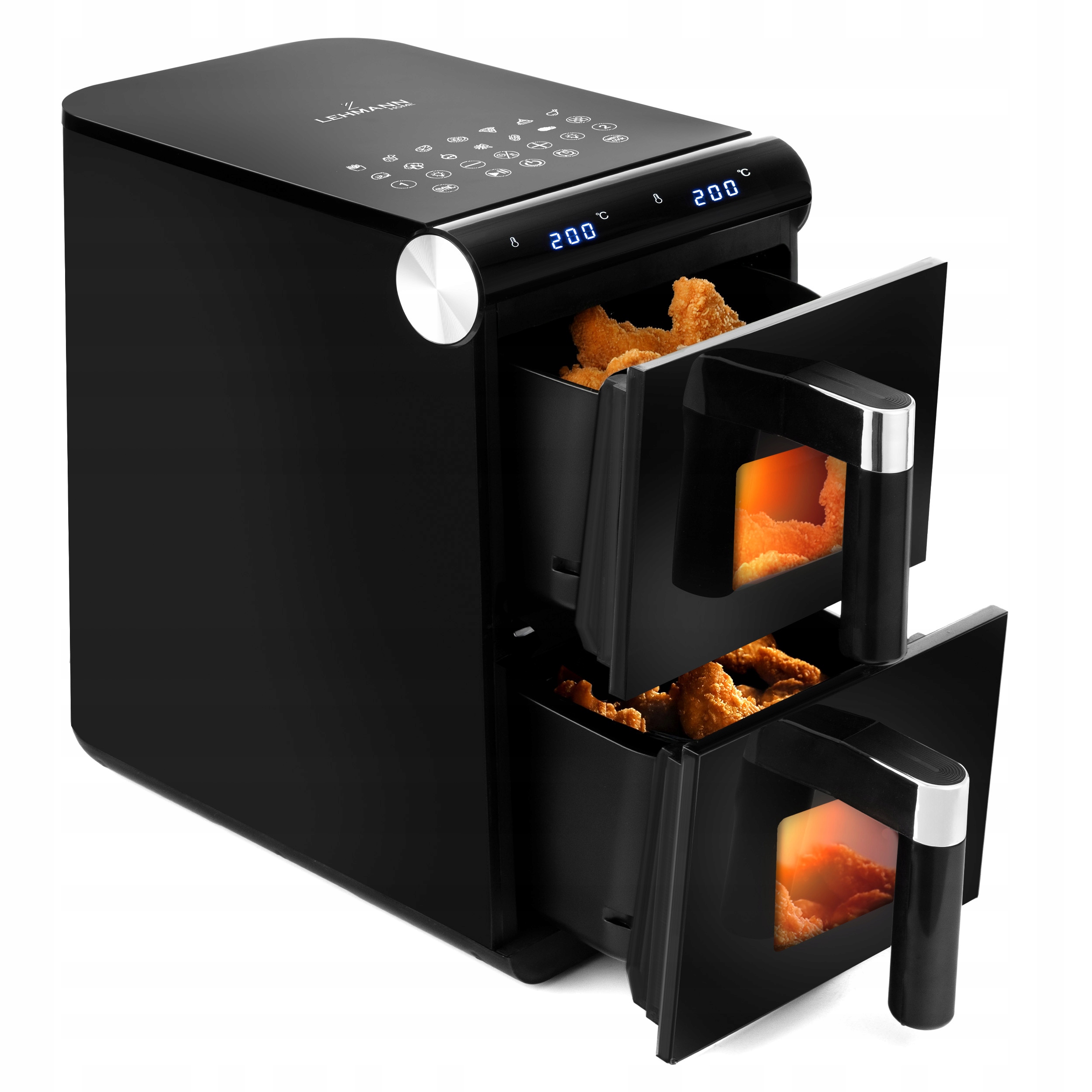 FRYTKOWNICA BEZTŁUSZCZOWA 2800W AIRFRYER 11L NIEPRZYWIERAJĄCA 13 PROGRAMÓW Funkcje elektroniczny termostat programy automatyczne regulacja temperatury timer