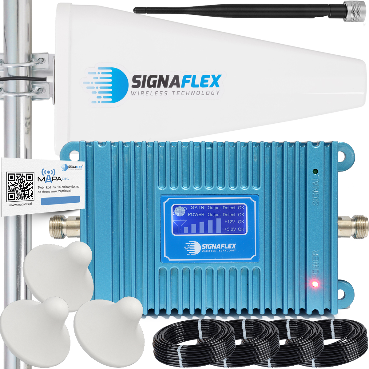 Sada Zosilňovačov Telefonného Signálu Gsm Internetu Hspa 4G Lte Antény 15 m