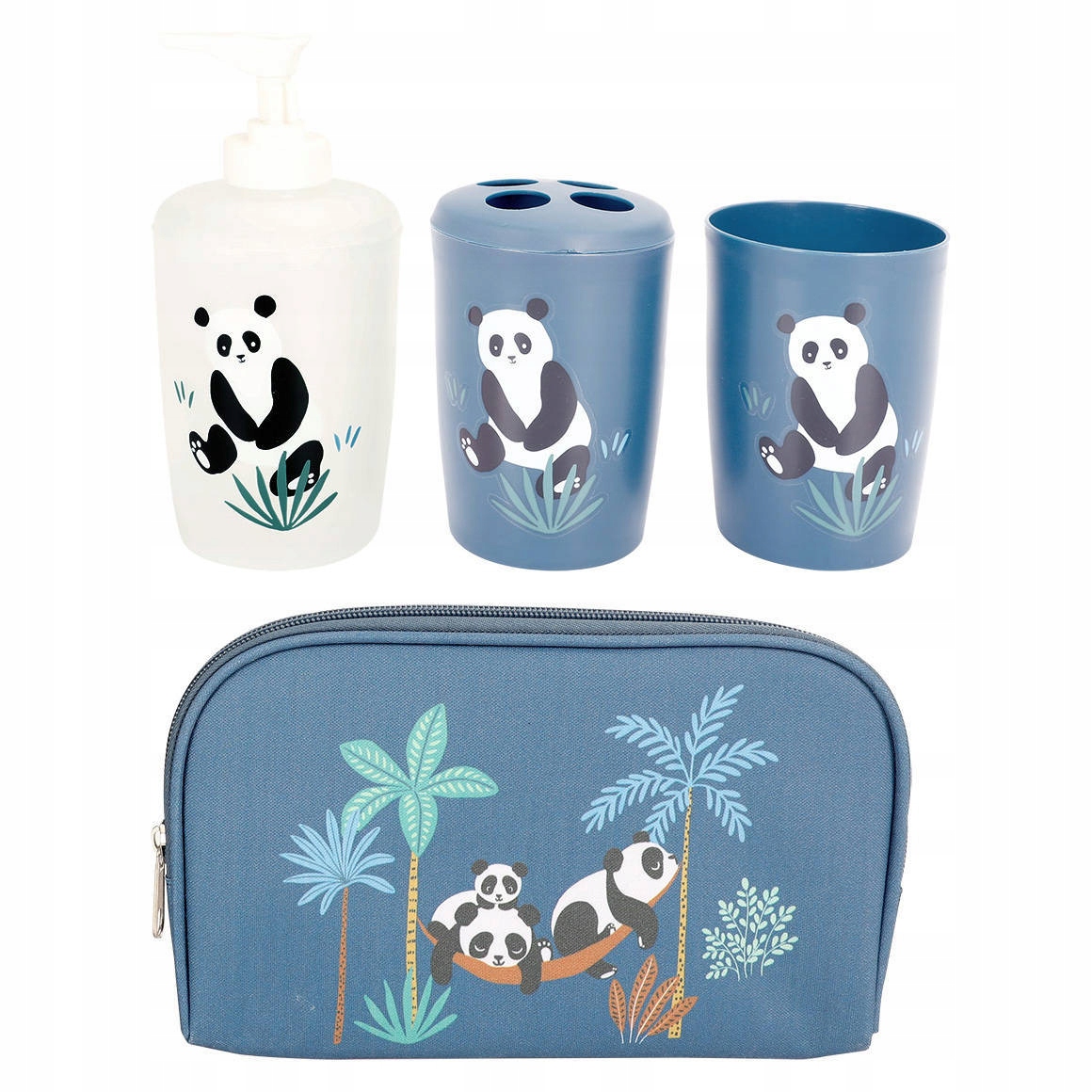 

Akcesoria Łazienkowe dla dziecka niebieskie Panda
