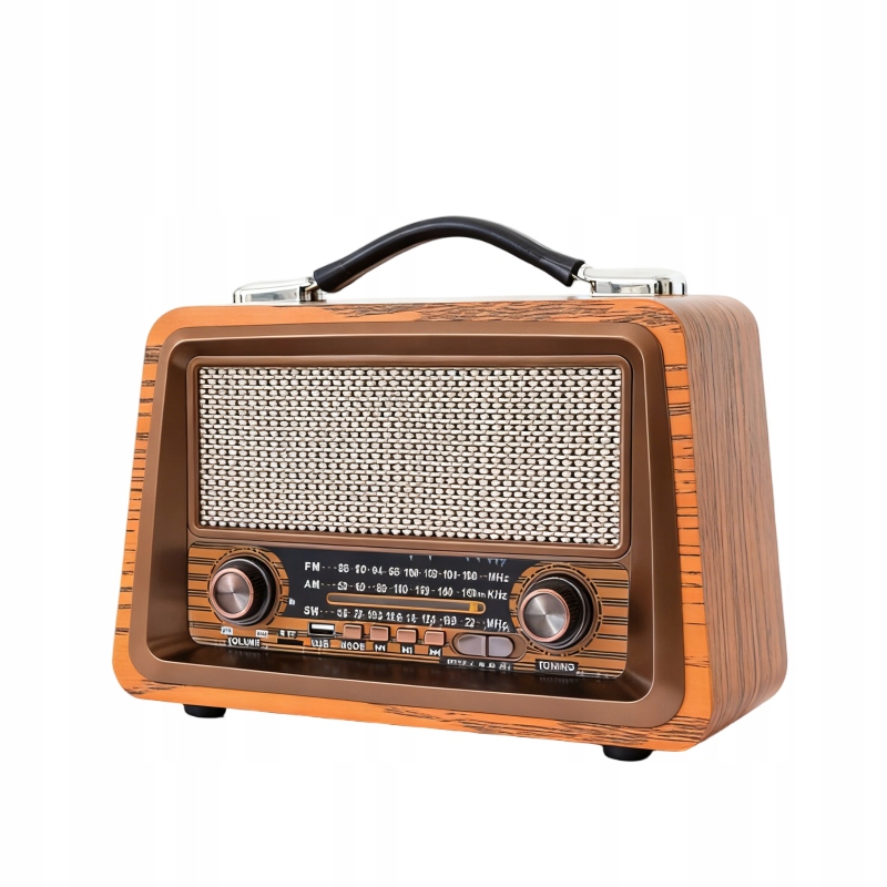 Radio Kuchenne Retro Bluetooth Fm Na Baterie Sieciowe Przenośne Antena Usb