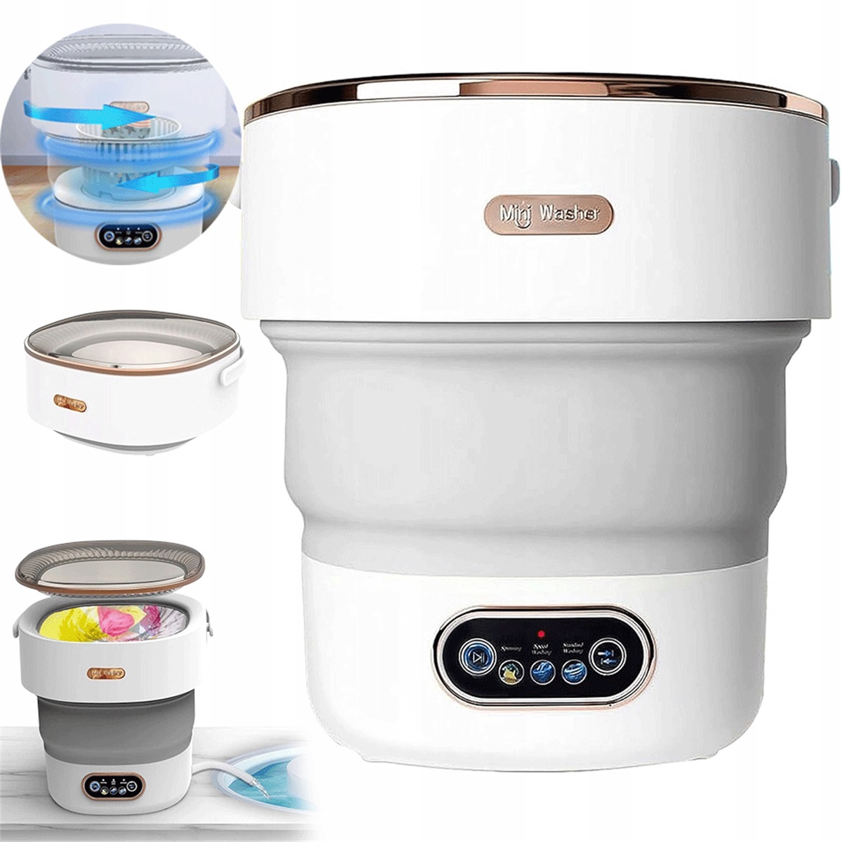 12L Mini Pralka Tpe Do Prania Skarpetek I Zabawek Dla Dzieci