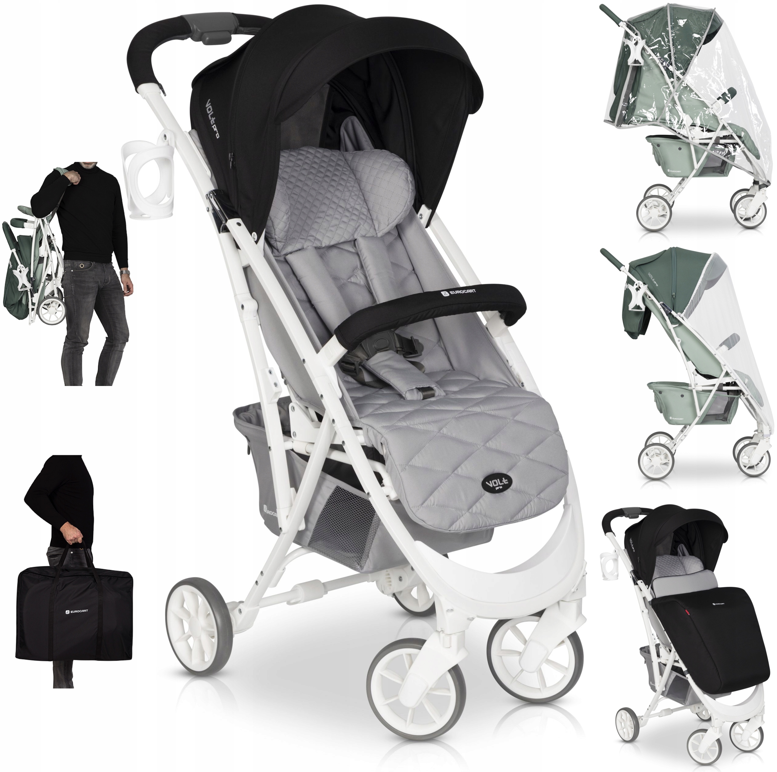 

Wózek Spacerowy Eurocart Volt Pro Do 25KG Dodatki