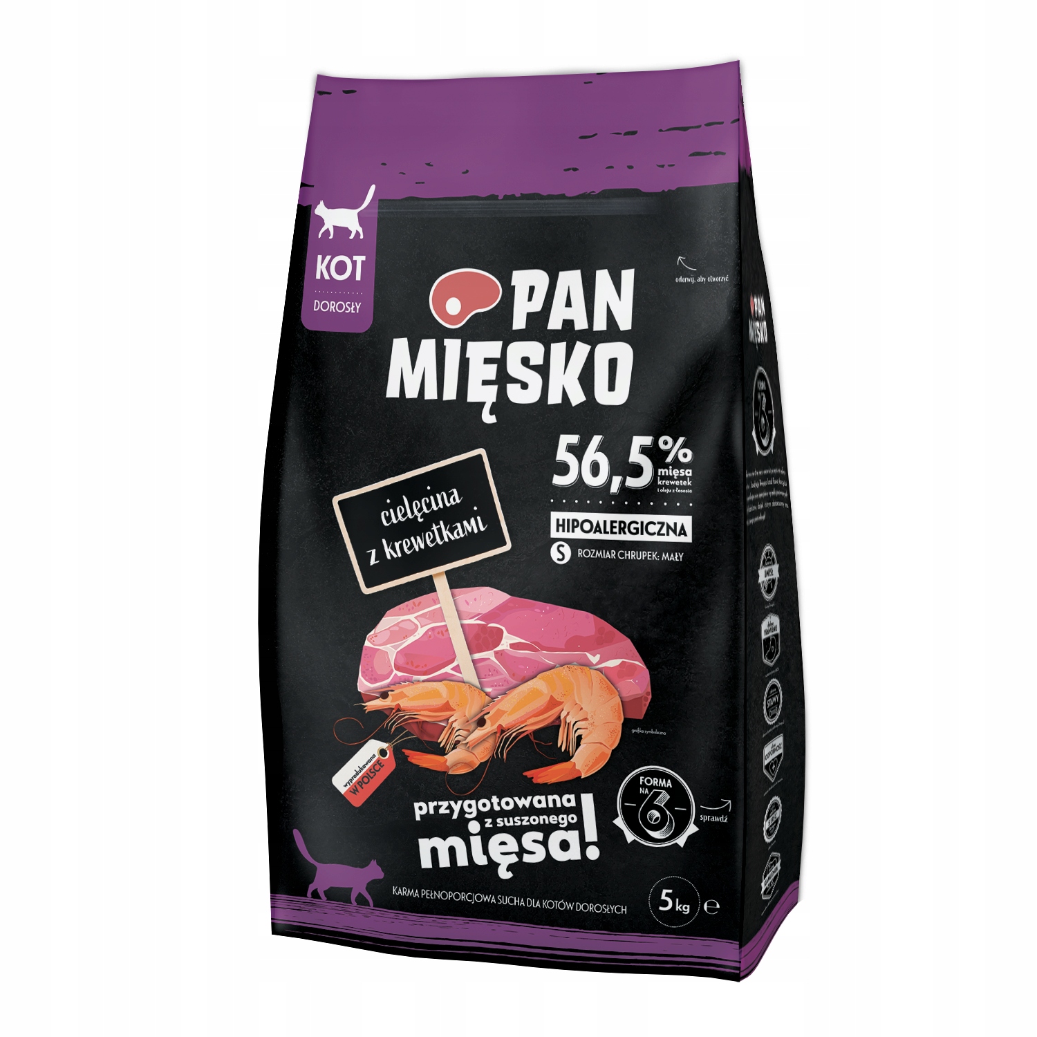 Pan Mięsko Telecí maso s krevetami Pro Kočky 5 kg