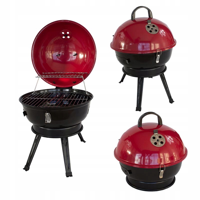 Grill okrągły, węglowy. Kompaktowy Pokrywa GW0114