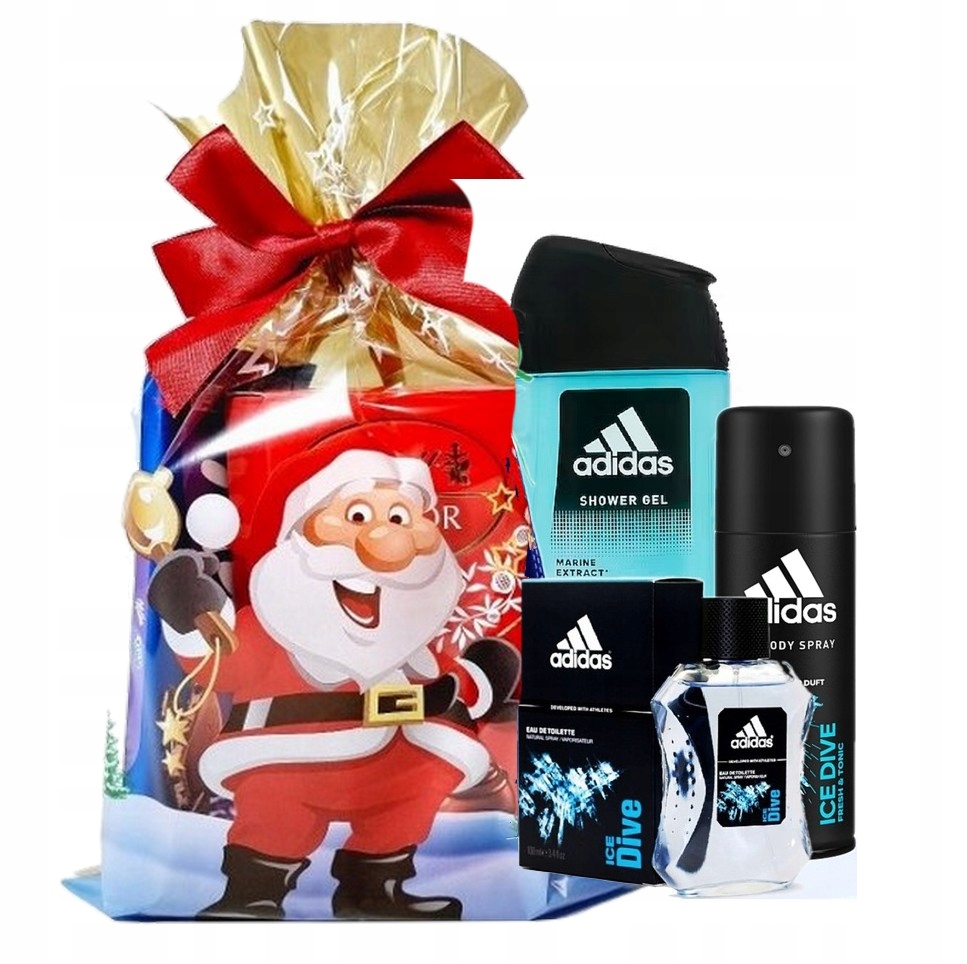 Adidas Ice Dive dárková sada pro muže 3 vánoční produkty