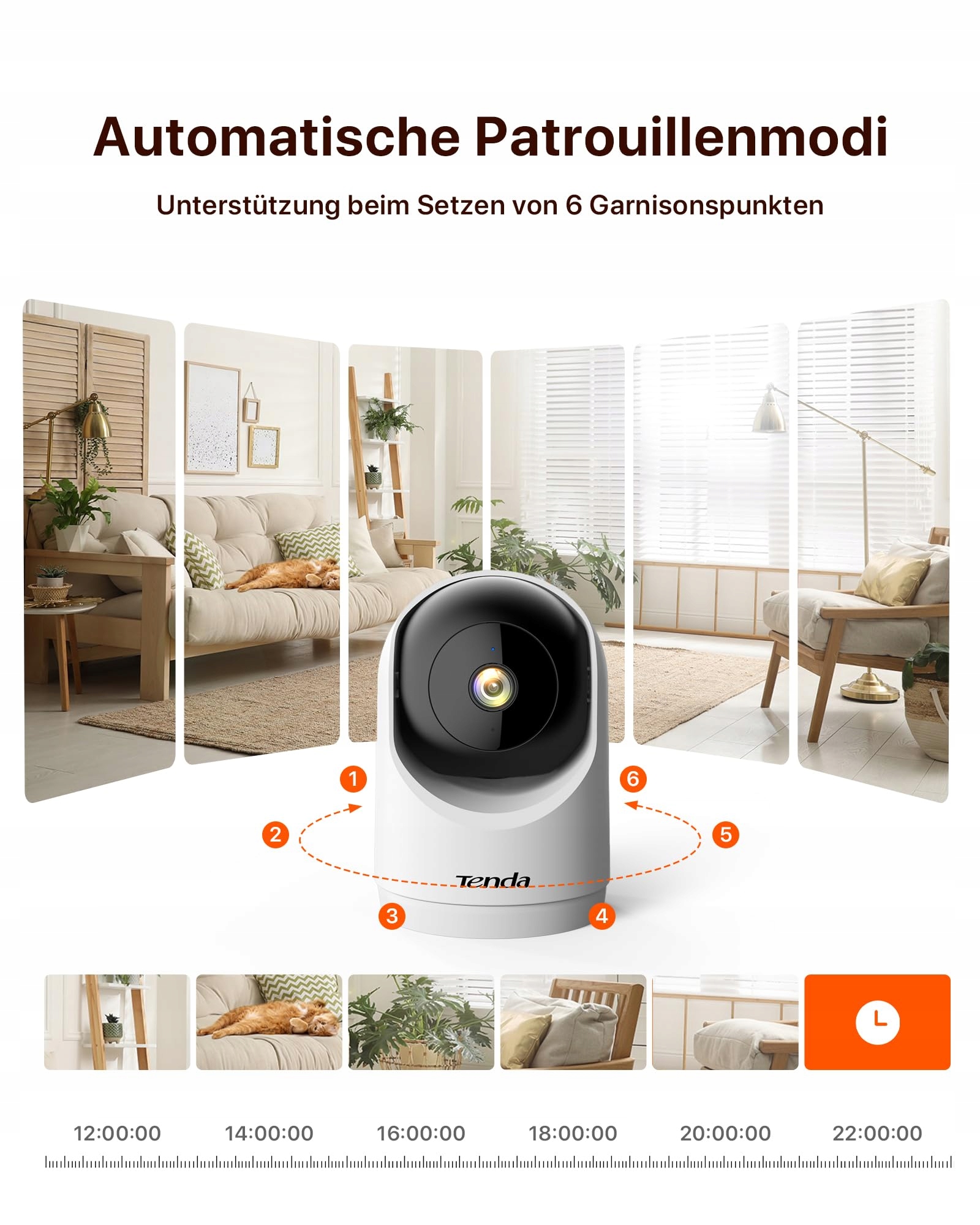 TENDA Kamera Wewnętrzna 2K Wi-Fi 6 3MP Audio Nocny Alarm SD Karta — miniatura 4