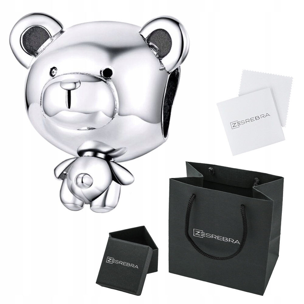 

Charms Miś do Pandora srebro 925 koralik S925