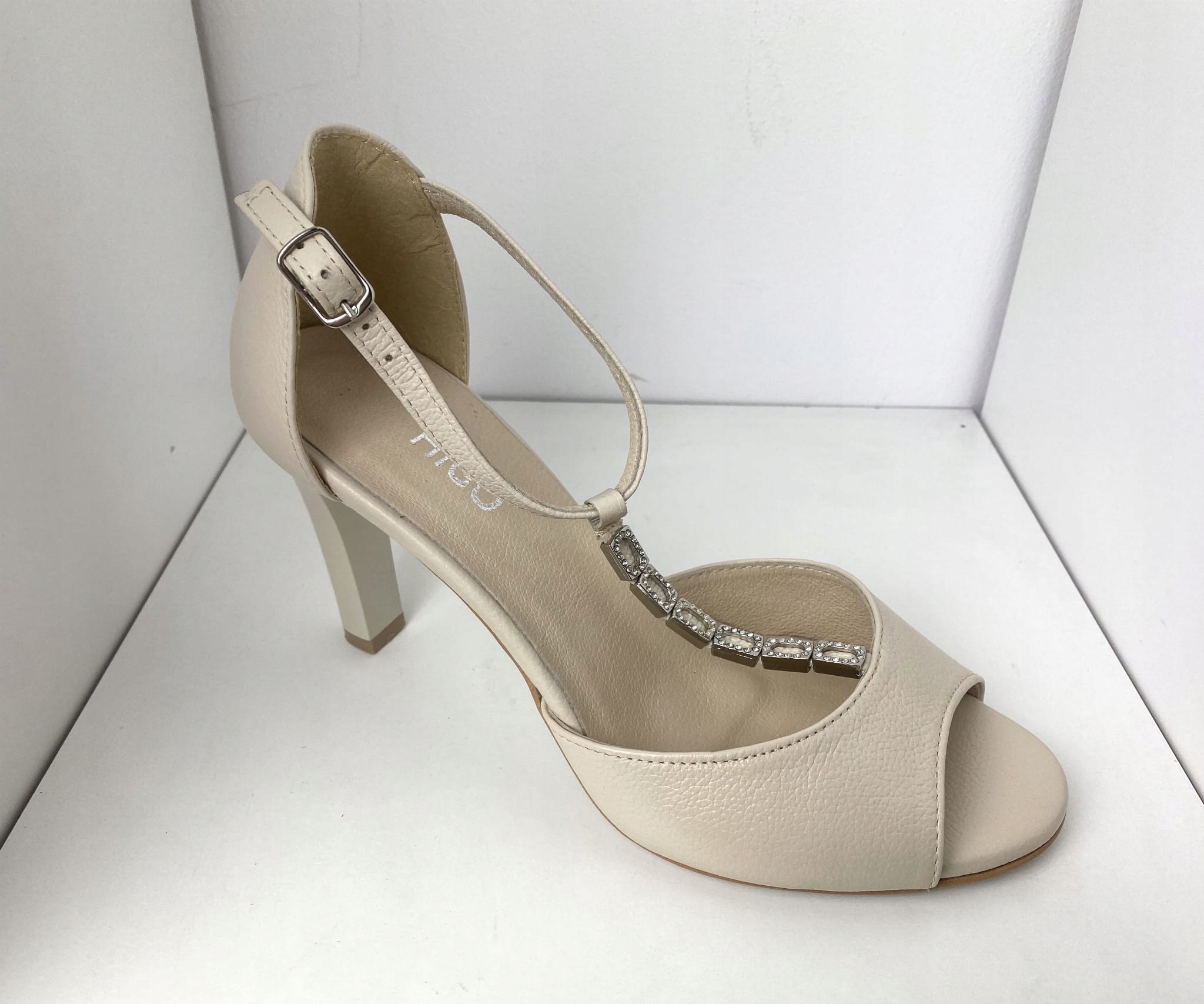 Dámské sandály Higo kožené 2139 Nude-GR 38