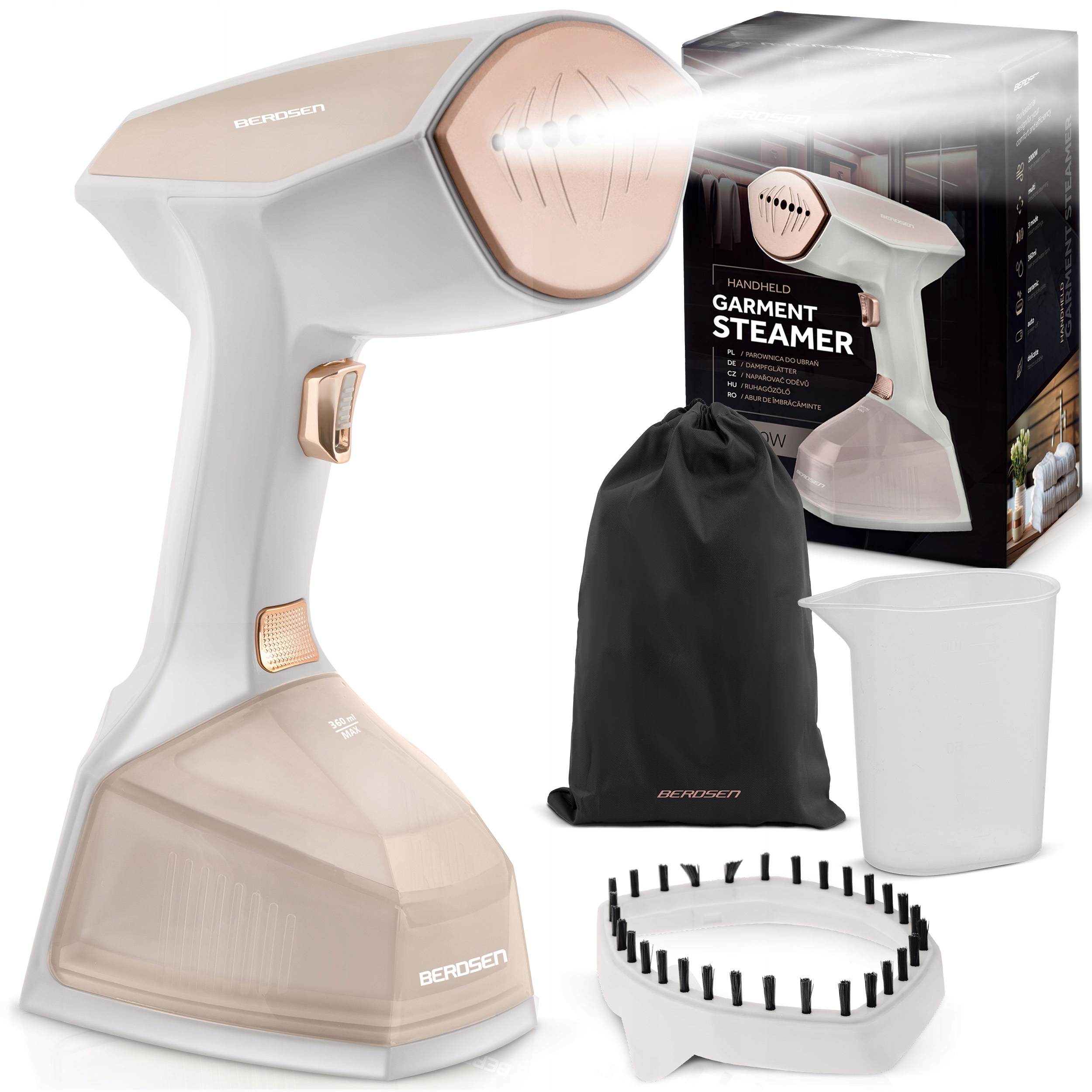 Parownica Do Ubrań 2000W Steamer Żelazko Parowe Regulacja Pary 45G/MIN