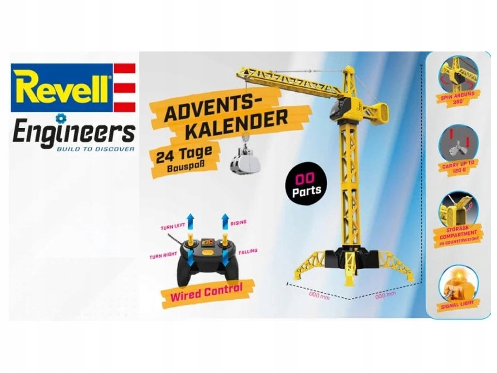 Revell Adventní kalendář Rc jeřáb