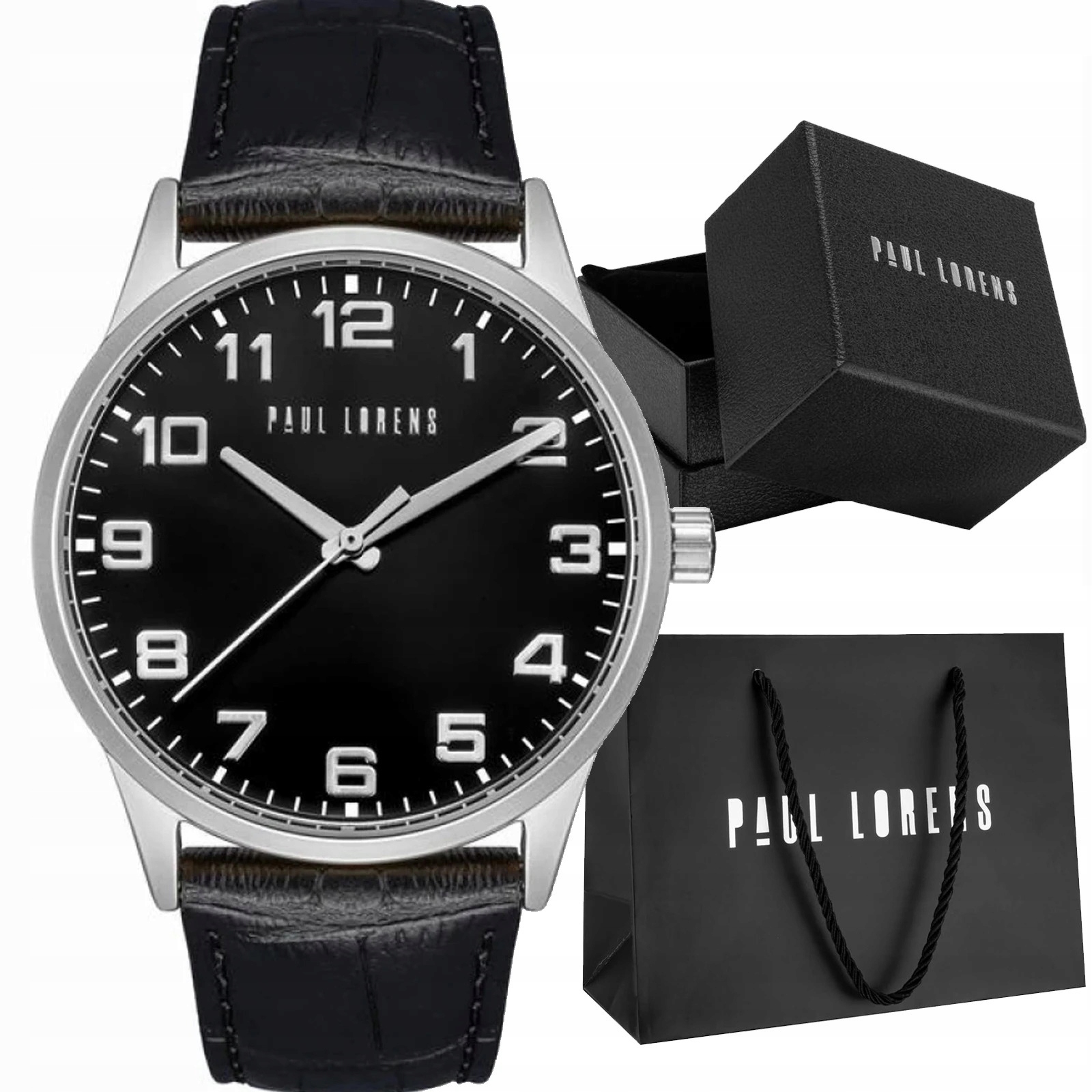 Pánské hodinky Paul Lorens PL20022A-1A1 – ciferník s čísly kožený řemínek