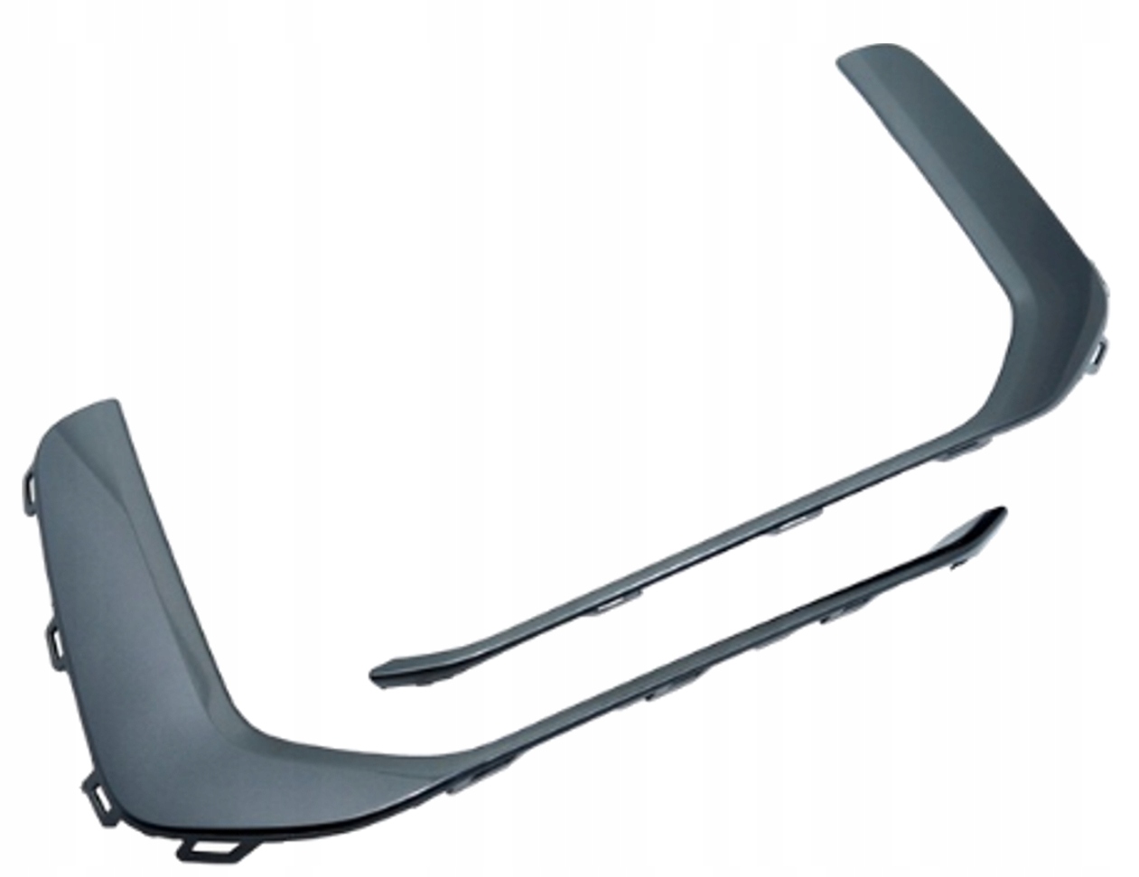 Dekor Lišta Mřížky Nárazníku Levá Pravá Platina Grau Audi A6 C8 4K S-line