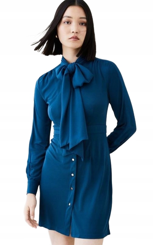 Karen Millen Šaty Košilové Tyrkysové 40 Y1U