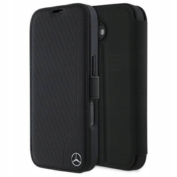 Mercedes MEBKP16S23RBGVK iPhone 16 6.1" čierny/black bookcase Leather Woo