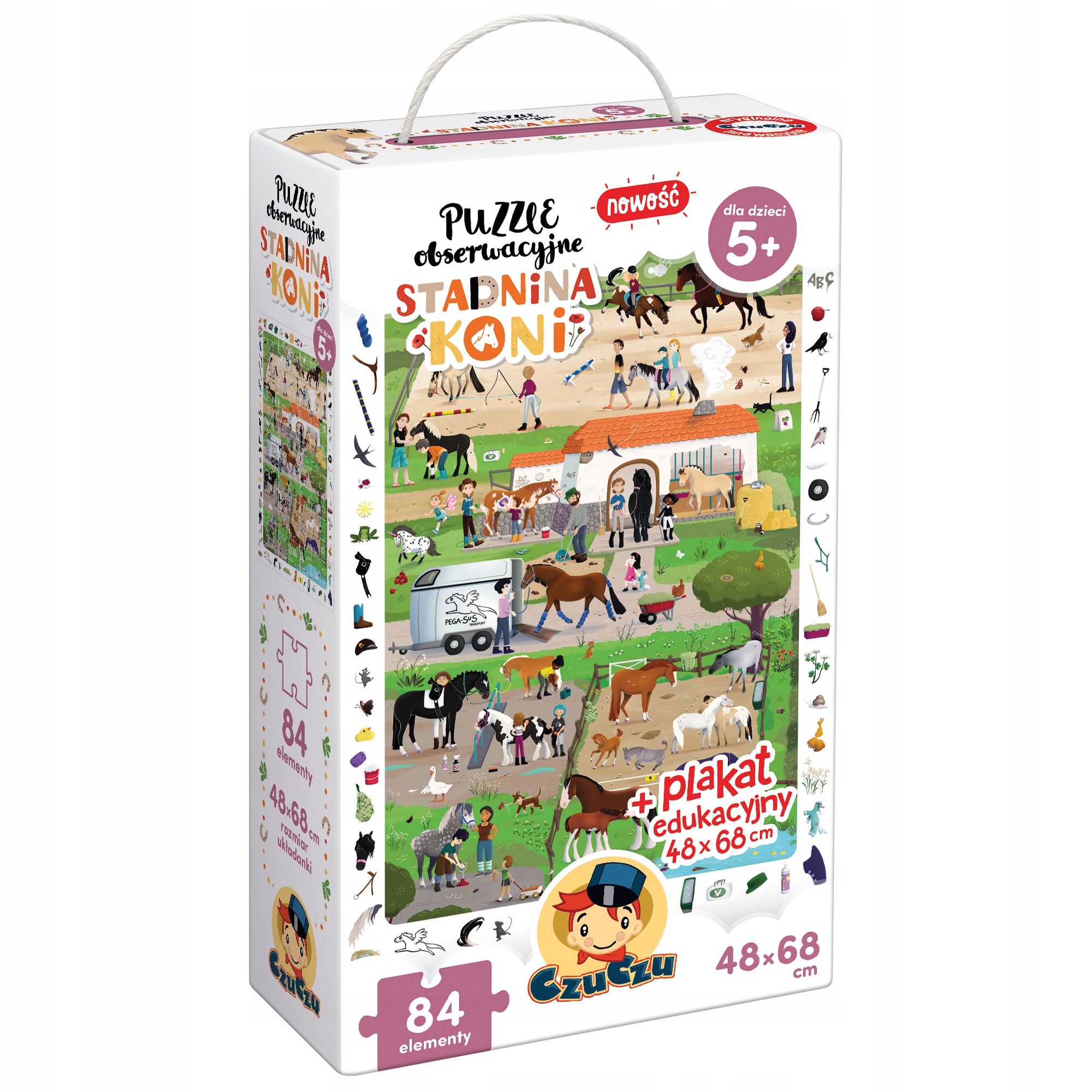 

CzuCzu Stadnina Koni puzzle obserwacyjne plakat 5+