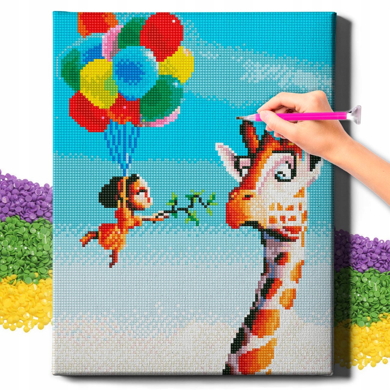 Diamond Painting 5D z Ramą Haft Diamentowy 30x40 Mozaika Papugi Oh Art!