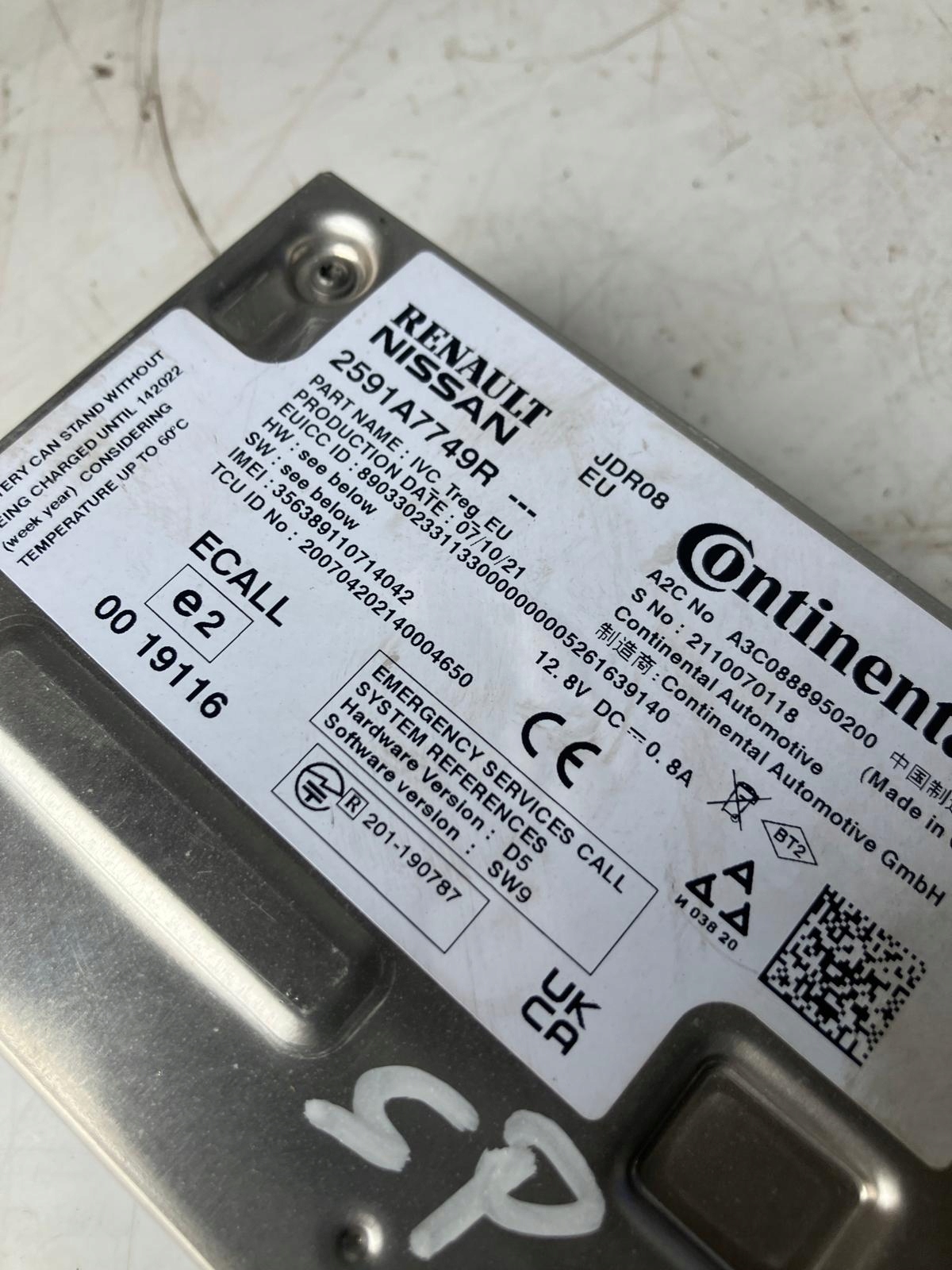 module control unit RADIA navigation devices DACIA SPRING CLIO V 2591A7749R