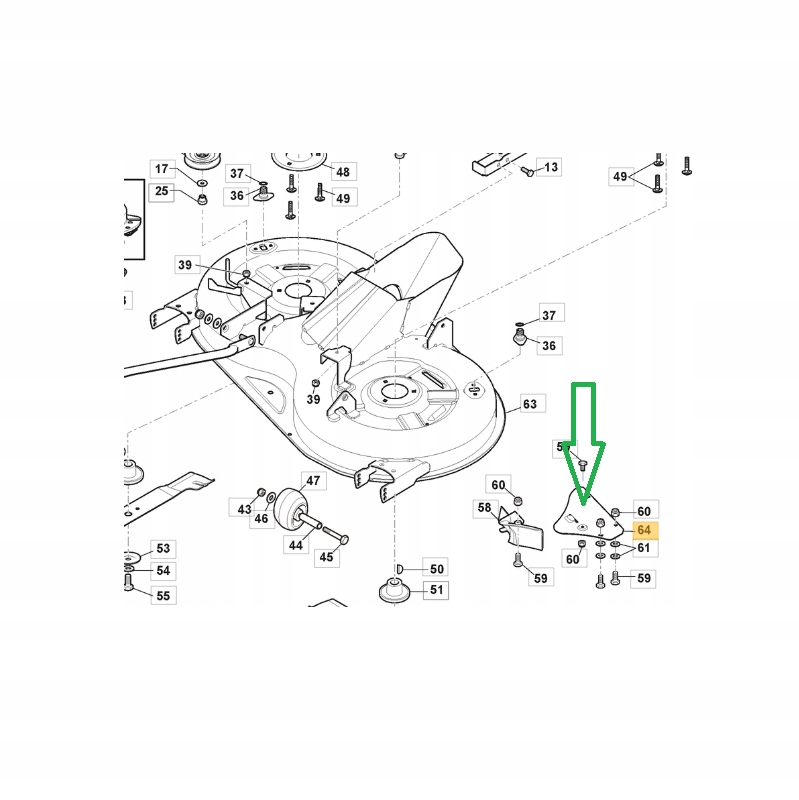 WSPORNIK DEFLEKTORA STIGA ESTATE 2398 3098 4098 4398 598 325785509/0 ORYGIN Marka Stiga