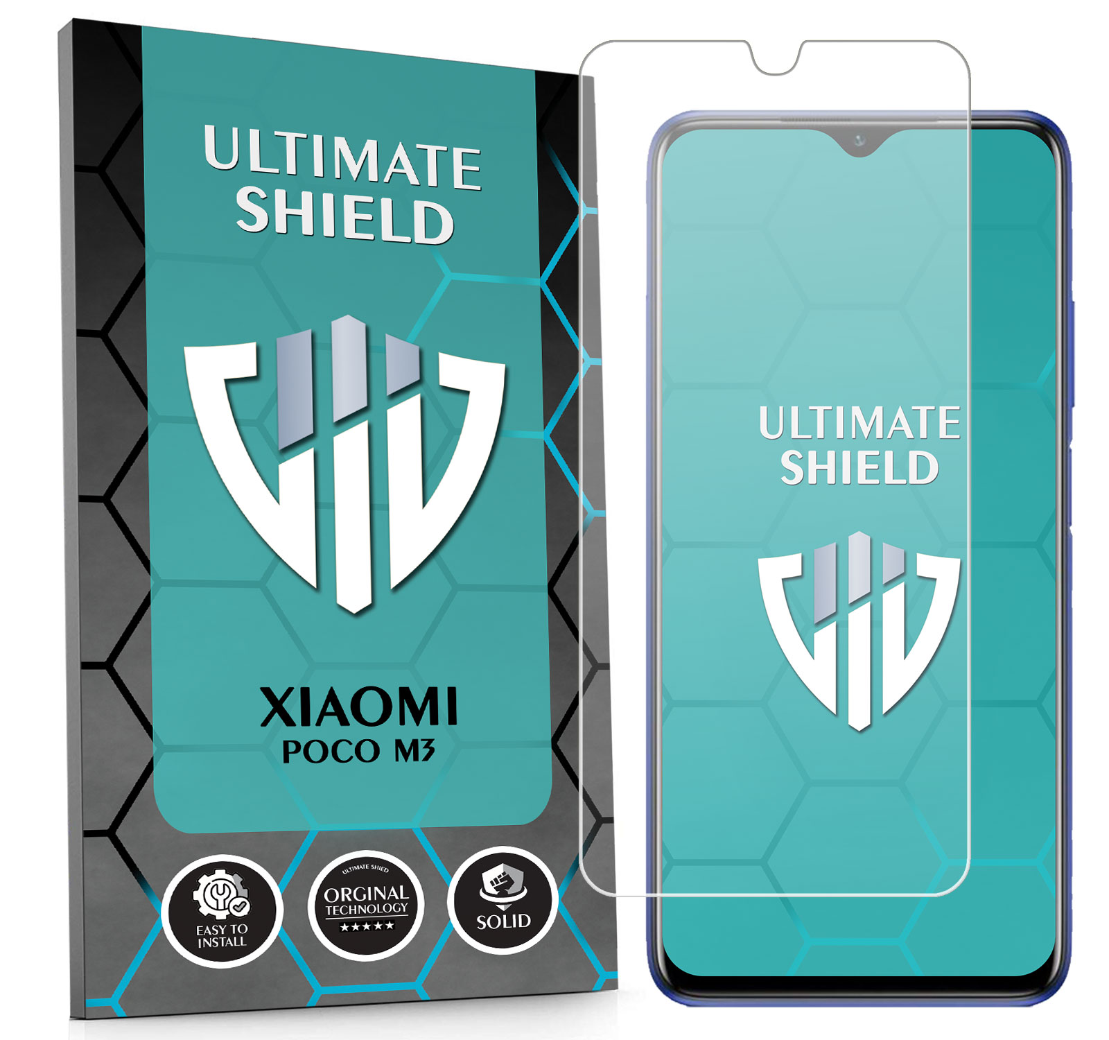 Sklo 3x Displej 7x Fotoaparát Rychlý Objektiv Pro Xiaomi Poco M3