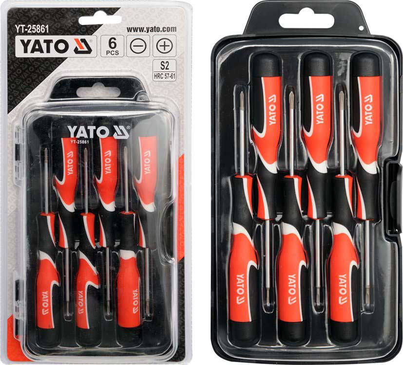 

Wkrętaki precyzyjne płaskie krzyżakowe Zestaw 6szt