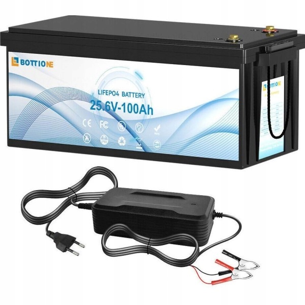 Akumulator Litowo-żelazowo-fosforanowy Bateria 25,6V 100 Ah Bms LiFePO4