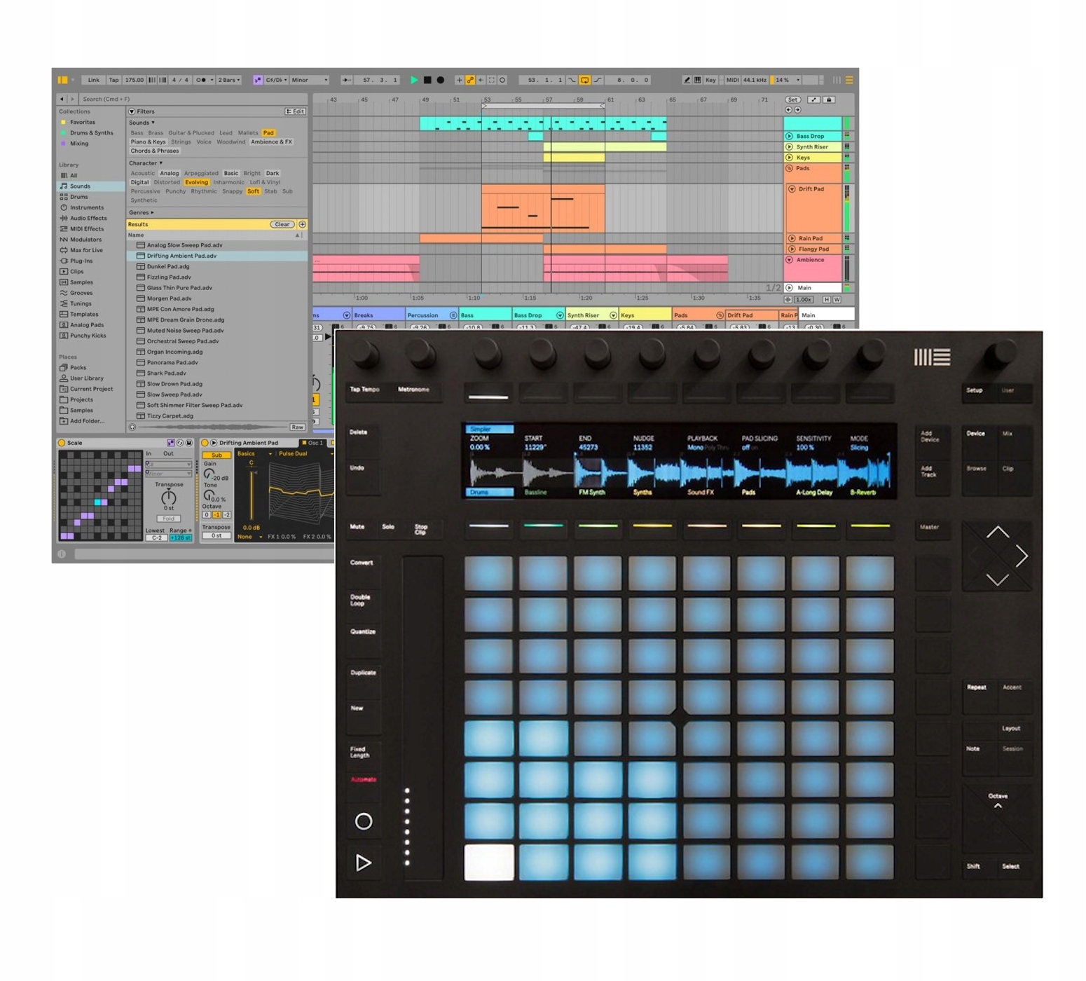 Ableton Push 2 Live 12 Intro – MIDI ovladač Usb pro software Daw
