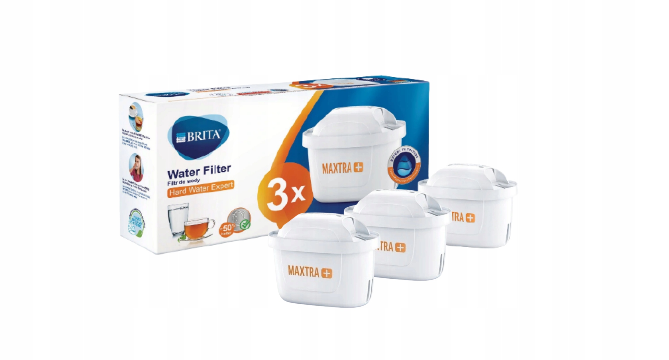 

3 Szt. Wkład Filtr Brita Maxtra Hard Twarda Woda
