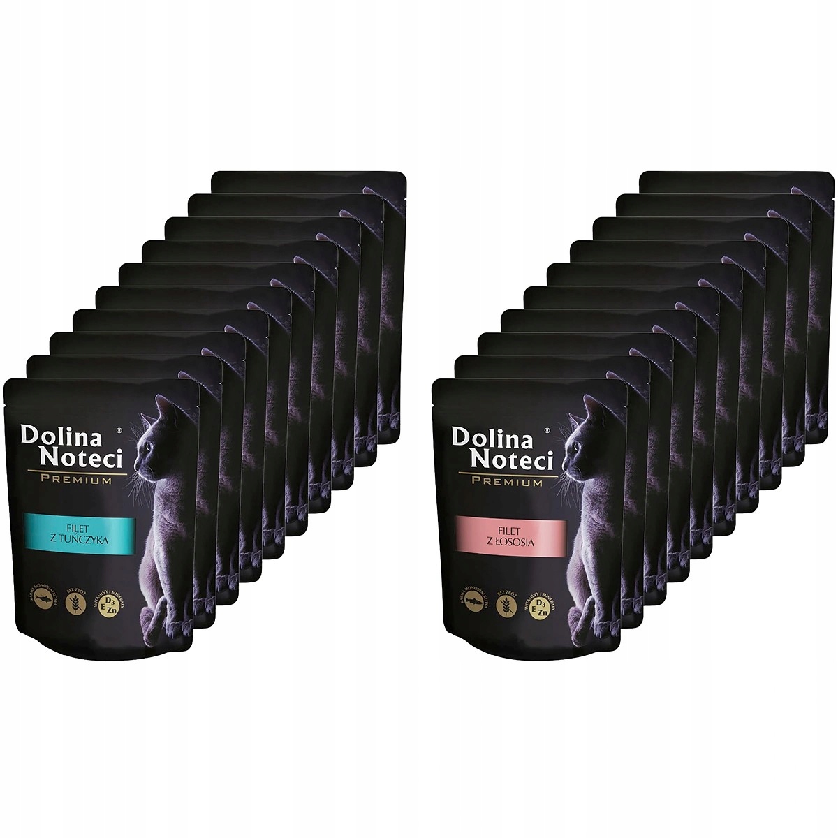 Mokra karma dla kota Ryby Dolina Noteci Premium filet z Tuńczyka Łososia