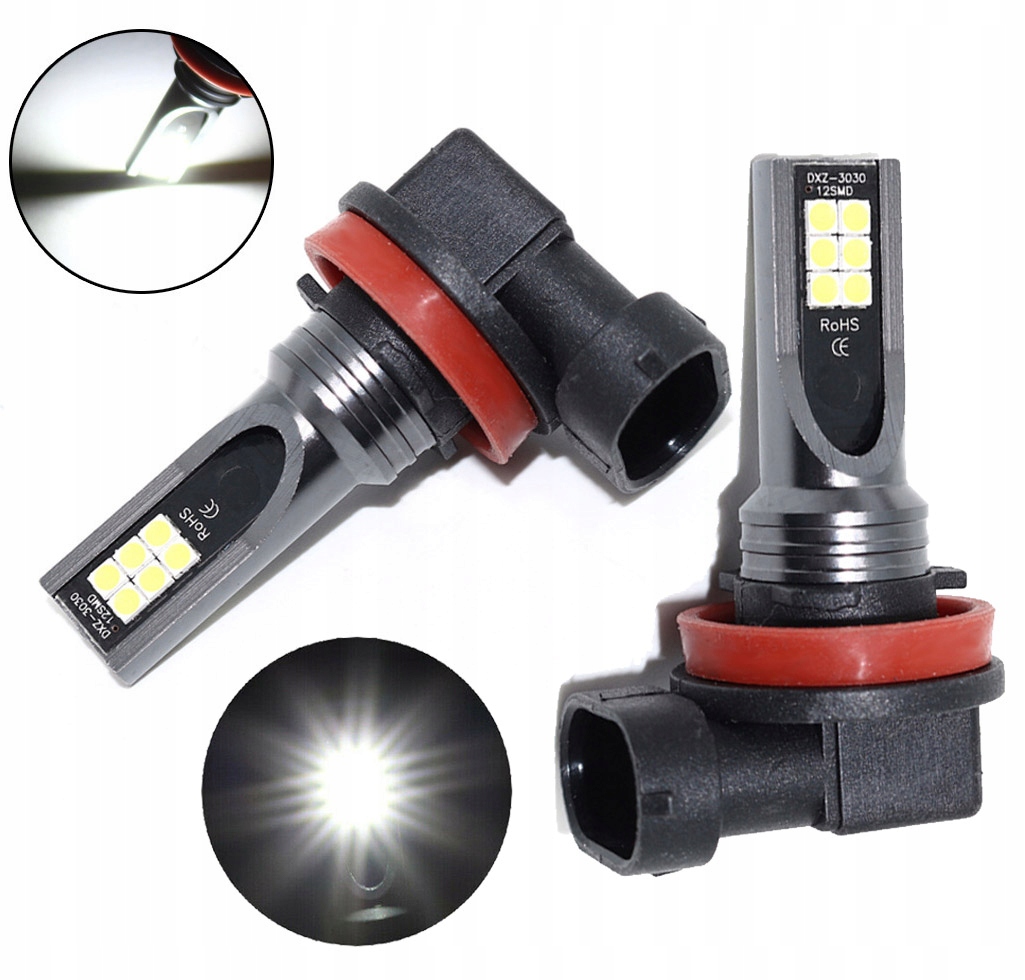 Żarówka LED H8/H11 80W 360° 4000lm swiatla przeciwmgielne 6500K 2 SZTUKI