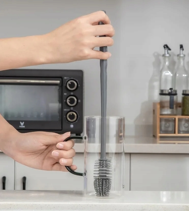 SZCZOTKA SILIKONOWA DO MYCIA SZKLANEK BUTELEK 28CM Kod producenta 2534