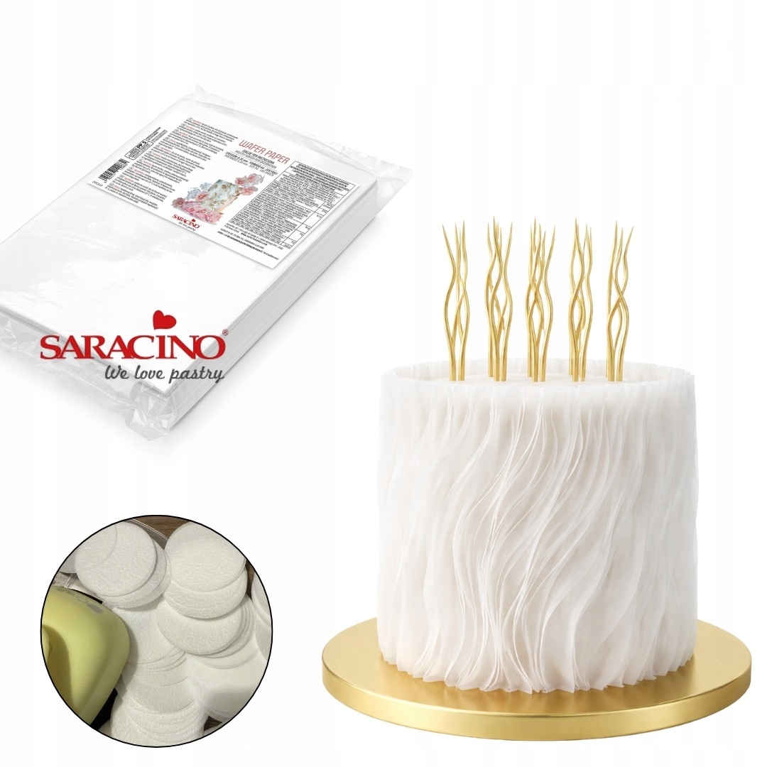 Papier Waflowy Saracino Cienki 0,30 MM Papier Do Dekoracji A4 100 Arkuszy