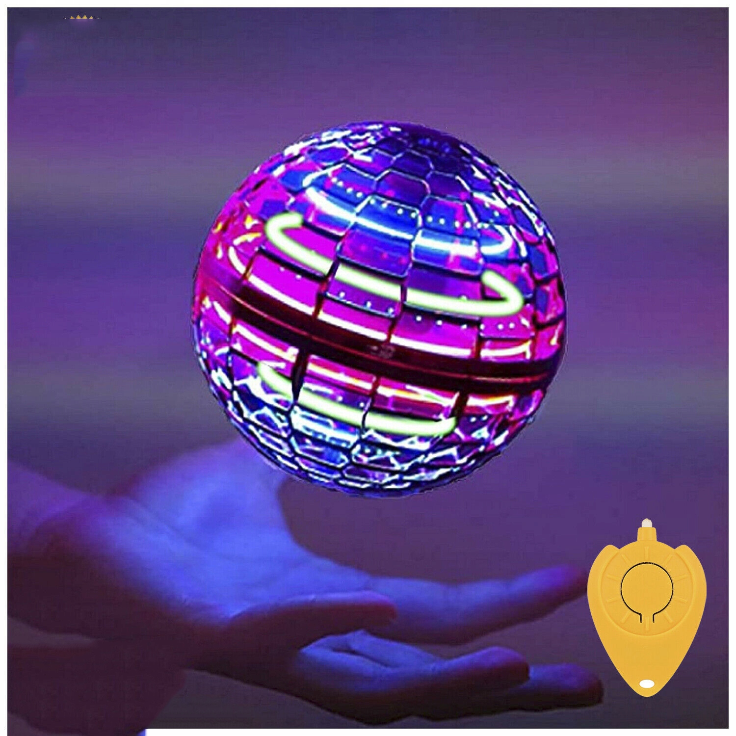 LATAJĄCA ŚWIECĄCA PIŁKA UFO KULA LED ZABAWKA PILOT Rodzaj Fidget Spinner