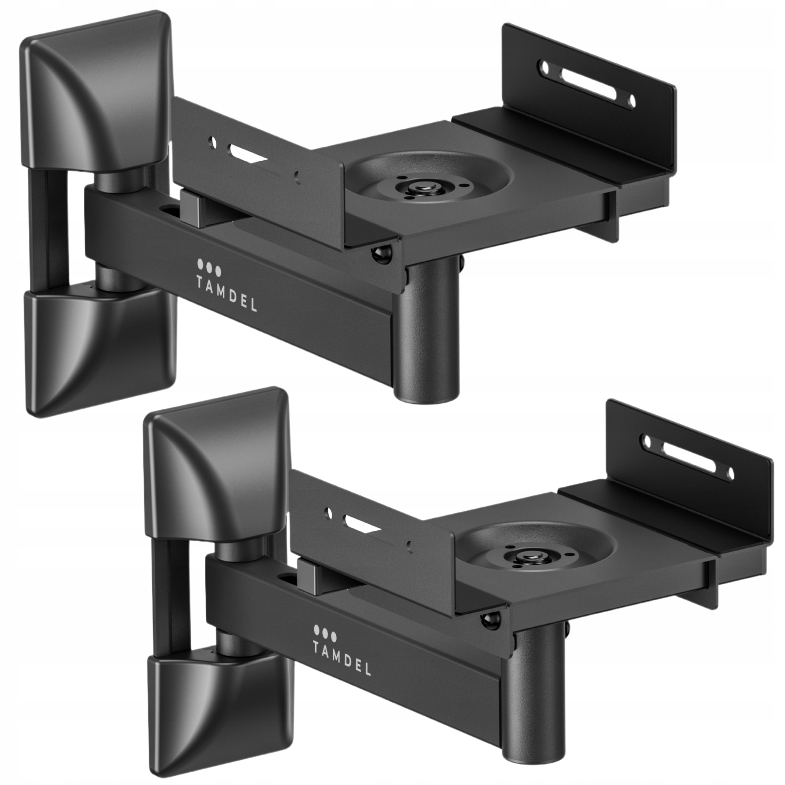 Uchwyty ścienne do głośników 2szt. Zaciskowe Regulowane Obrotowe Tamdel