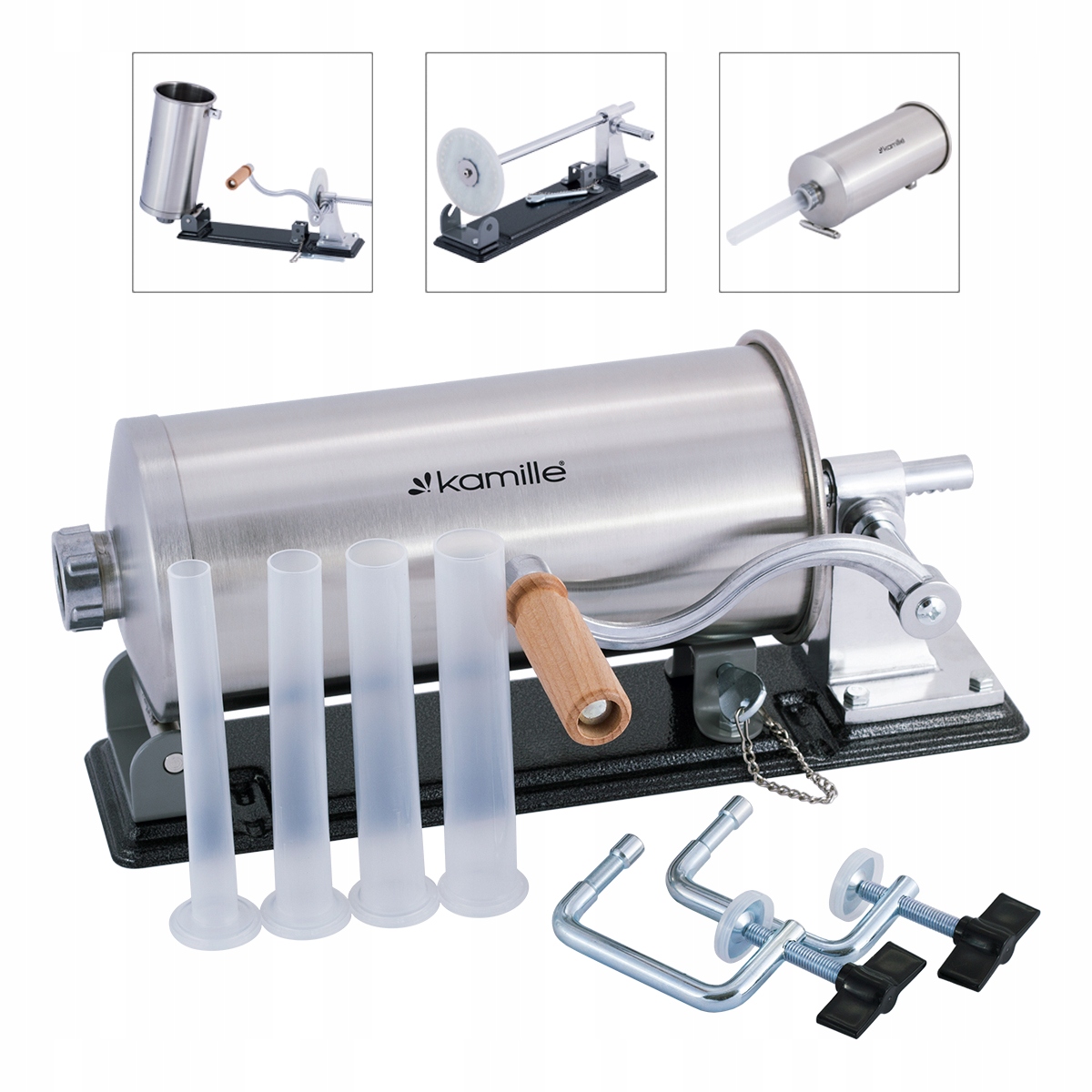 NADZIEWARKA DO KIEŁBAS 3 kg MASZYNKA Lewarek do KIEŁBASY SZPRYCA KAMILLE EAN (GTIN) 5903148921266