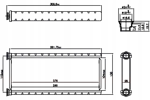 NAGRZEWNICA DS DS 7 CITROEN BERLINGO BERLINGO MINIVAN C4 GRAND Producent części Nissens