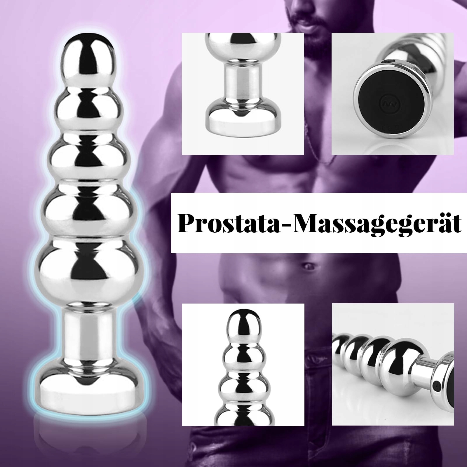 AMAZBEE Wibratory Analne Zdalnie Sterowane Masażer Prostaty dla Mężczyzn — miniatura 6