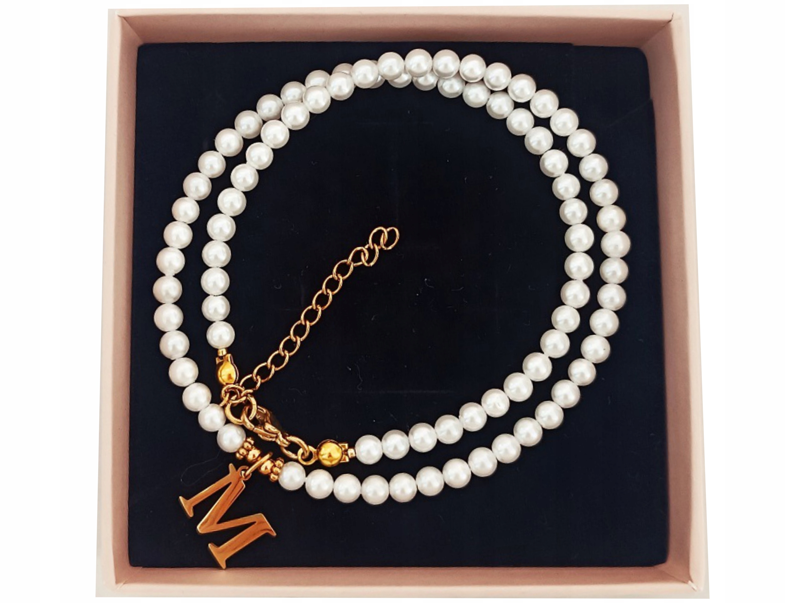 Naszyjnik Perły Majorska z Literkami Seashell Perła Literka