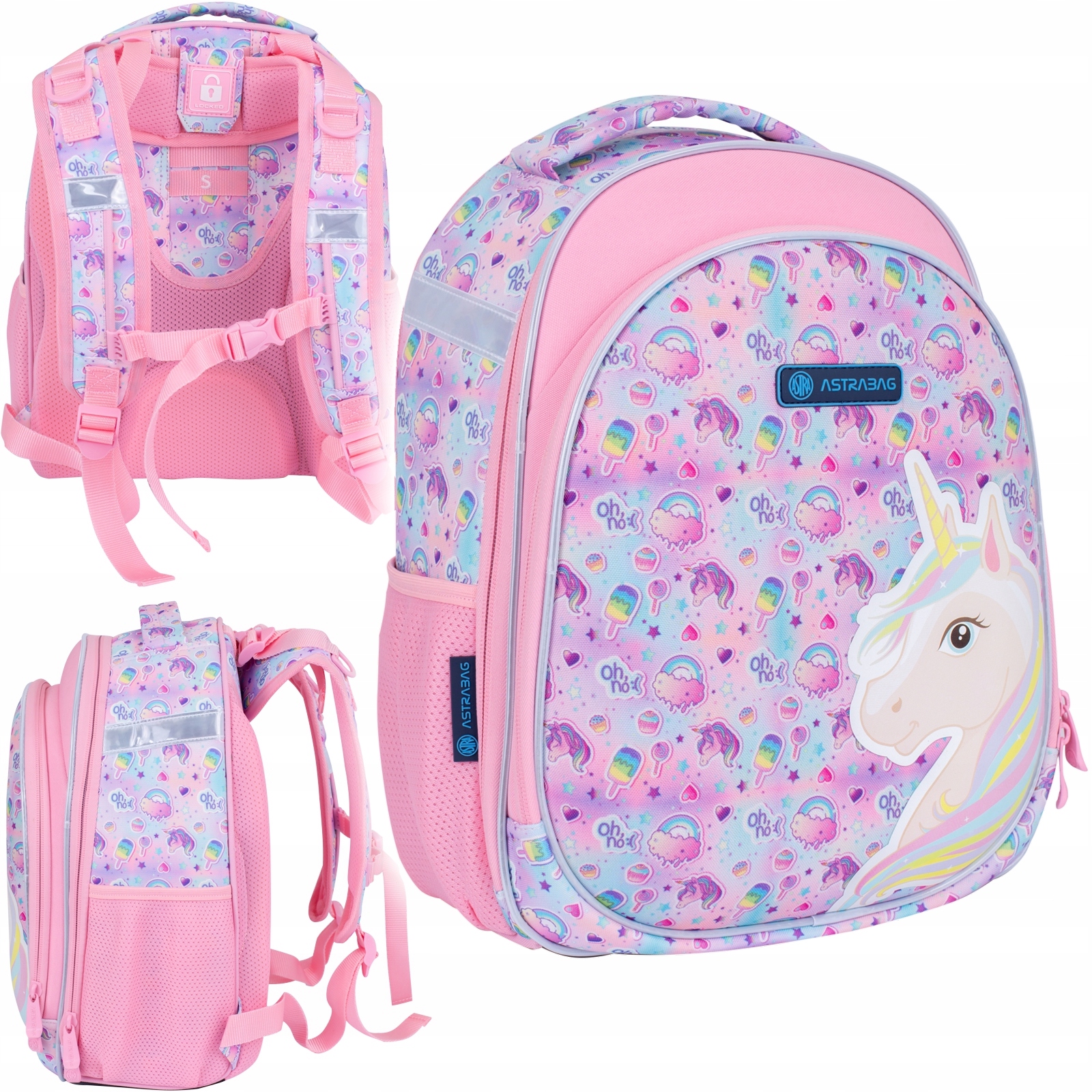 Astrabag Tornister do 1 klasy Unicorn, jednorożec, Cały Usztywniony