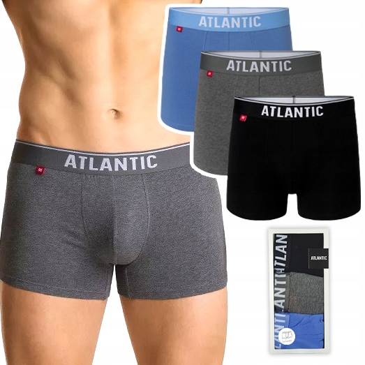 

Bokserki męskie 3-PAK Szorty Atlantic 3MH-045 XL