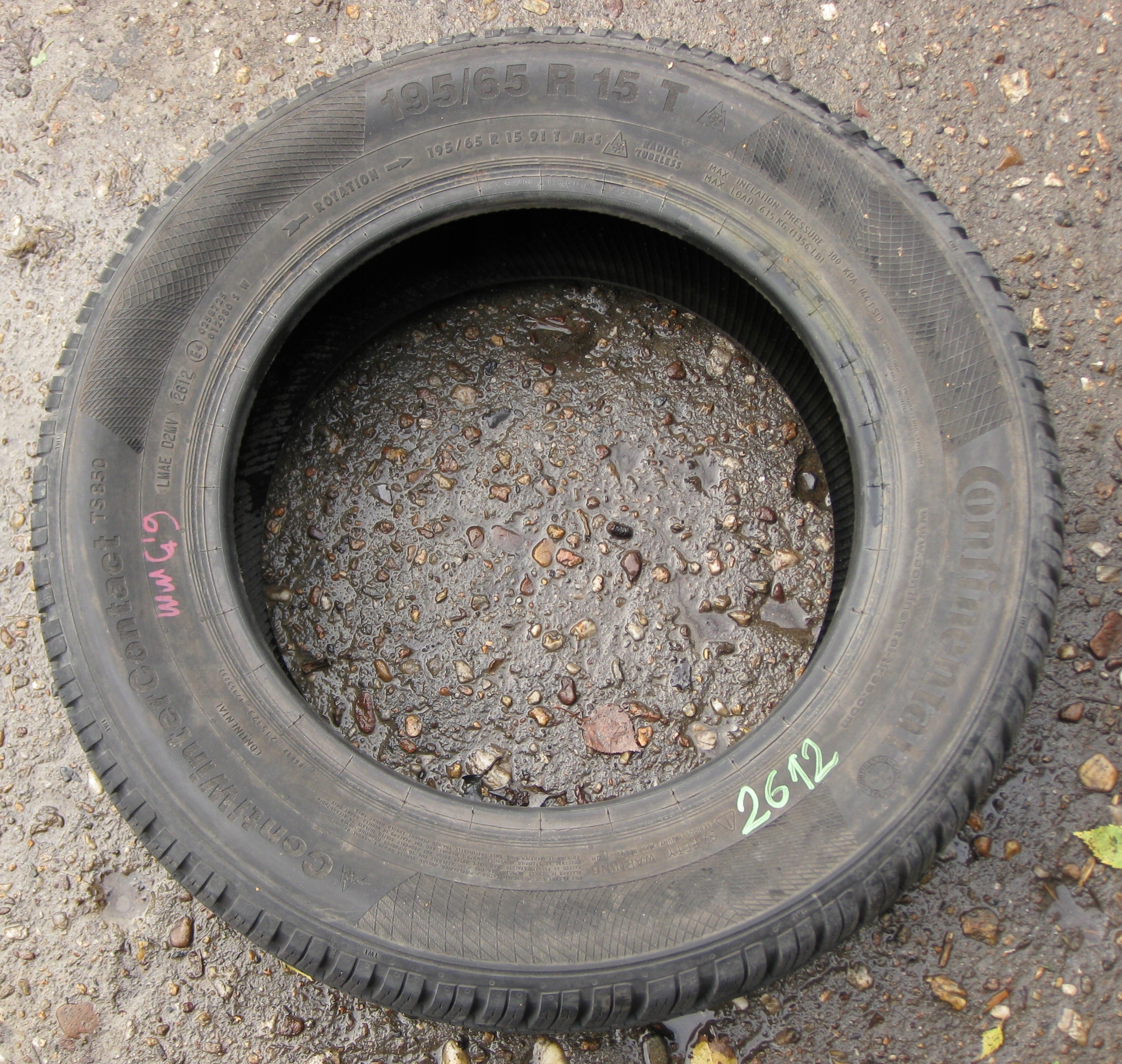 gomma Continental contiwintercontact ts850 195/65/15 6,5 MM