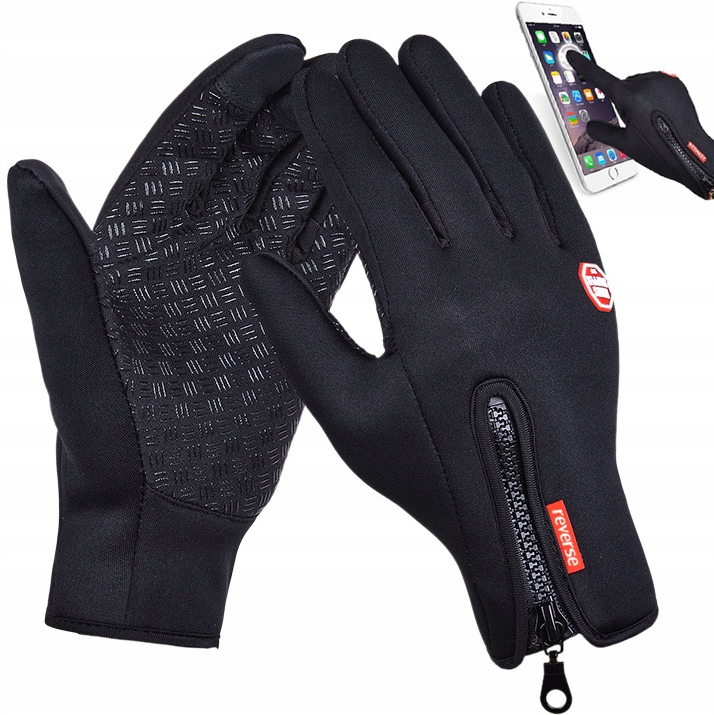 RĘKAWICZKI DOTYKOWE NA ROWER SURVIVAL ROWEROWE ZIMOWE DO BIEGANIA SMART L/X