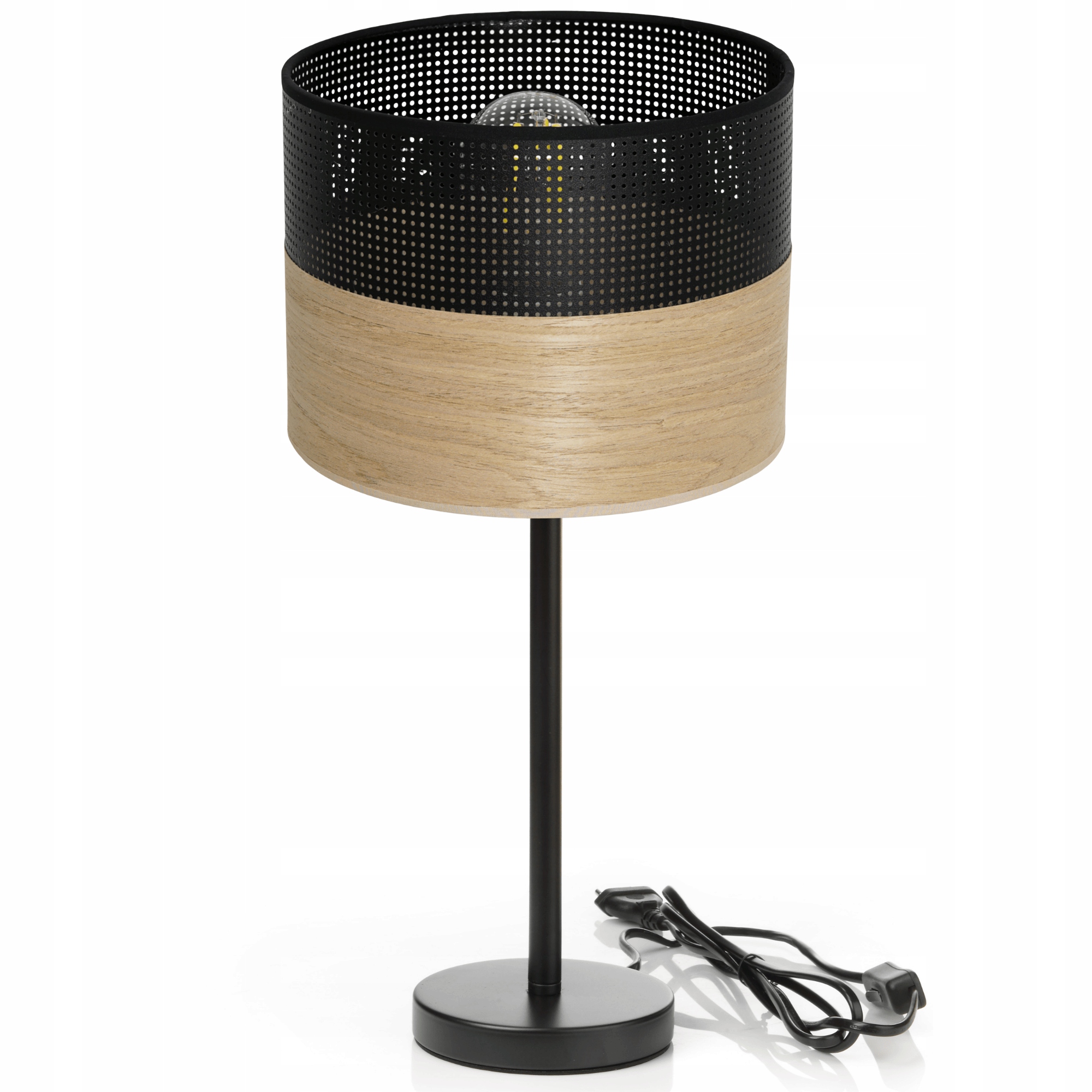 Noční Lampa Se Stínítkem A Dírkou Do Kanceláře E27 Černá Polská