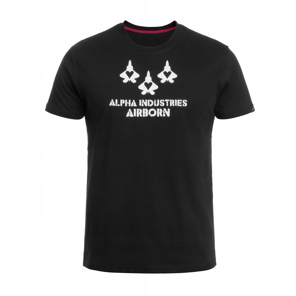 Tričko Sportovní bavlněné tričko Alpha Industries Airborn Black 3XL